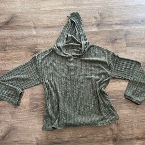 American Eagle Outfitters Green Cowl Neck Sweater